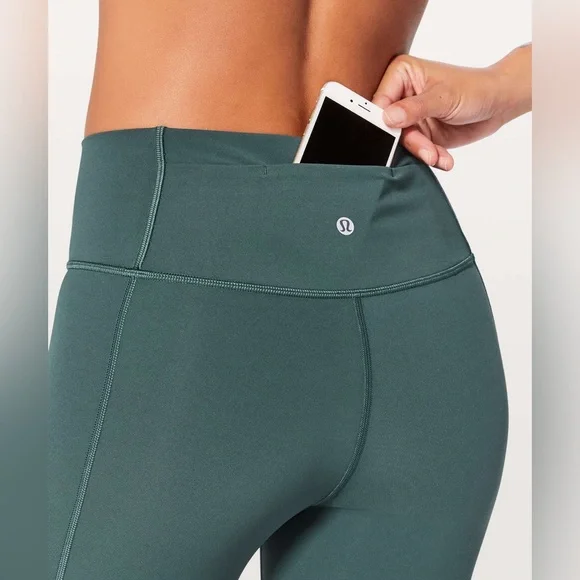 Lululemon•Play Off The Pleats Tight *25"•Cinch Side HR•Teal Shadow•LIKE NEW•4 - Picture 4 of 15
